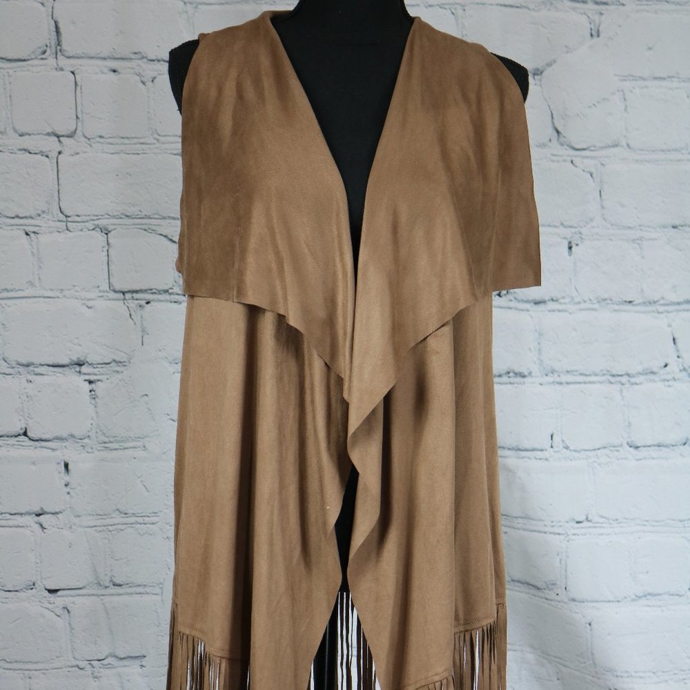 Long Fringed Vest/Cardigan